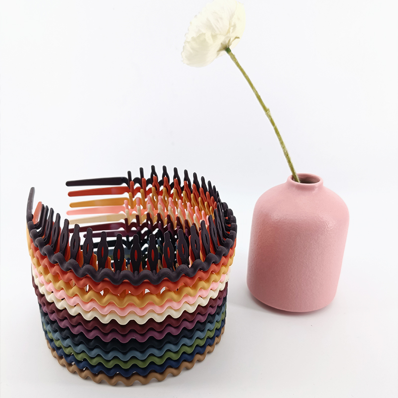 1/2/3 stücke Haar Clip Matt Farbe Stirnband frauen Nicht-slip Band Zähne Einfache Druck Stirnband gesicht Stirnband Haar Zubehör