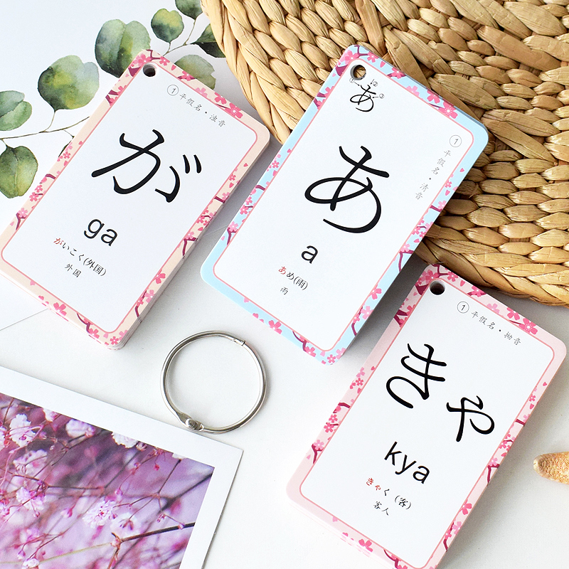 Japanese Language Hiragana Katakana Syllabary Gojūon Learning Card Book Pocket Flash Education teaching Toys