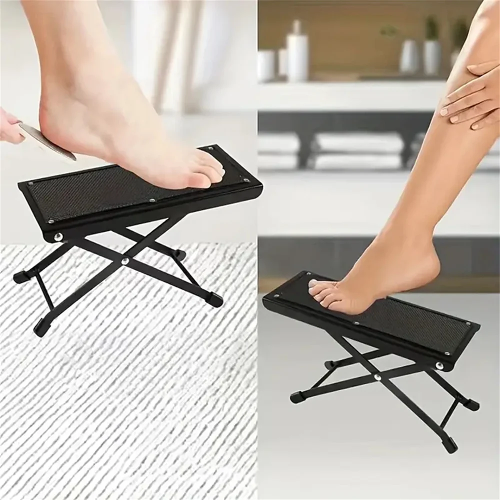접이식 발 받침대 미용실 용 4 높이 조절 가능한 페달 발판 스탠드 홈 페디큐어 발가락 손톱 도구 및 기타 페달 의자
