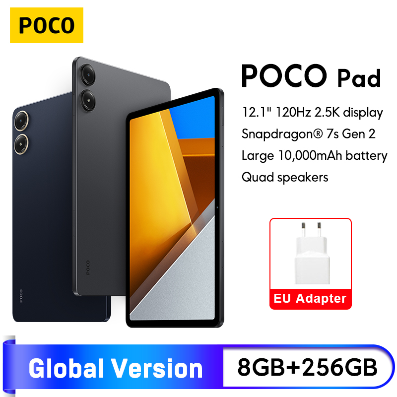 [รอบปฐมทัศน์โลก] POCO Pad 12.1 ''120Hz 2.5K Snapdragon 7s Gen 2 โปรเซสเซอร์ Octa core 33W 10000mAh แบตเตอรี่ Quad ลําโพง