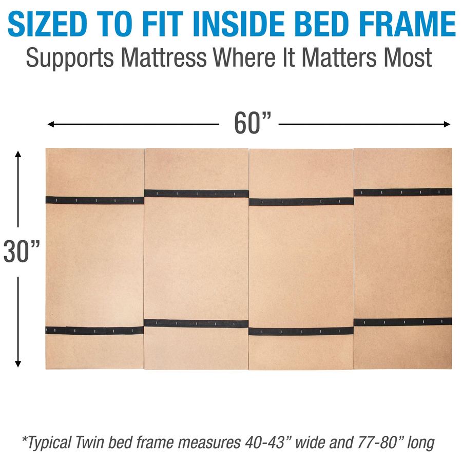Foldable Box Spring, Bunkie Board, Bed Support Slats for Support to Streamline and Minimize the Bed, No Assembly Needed, Twin Si