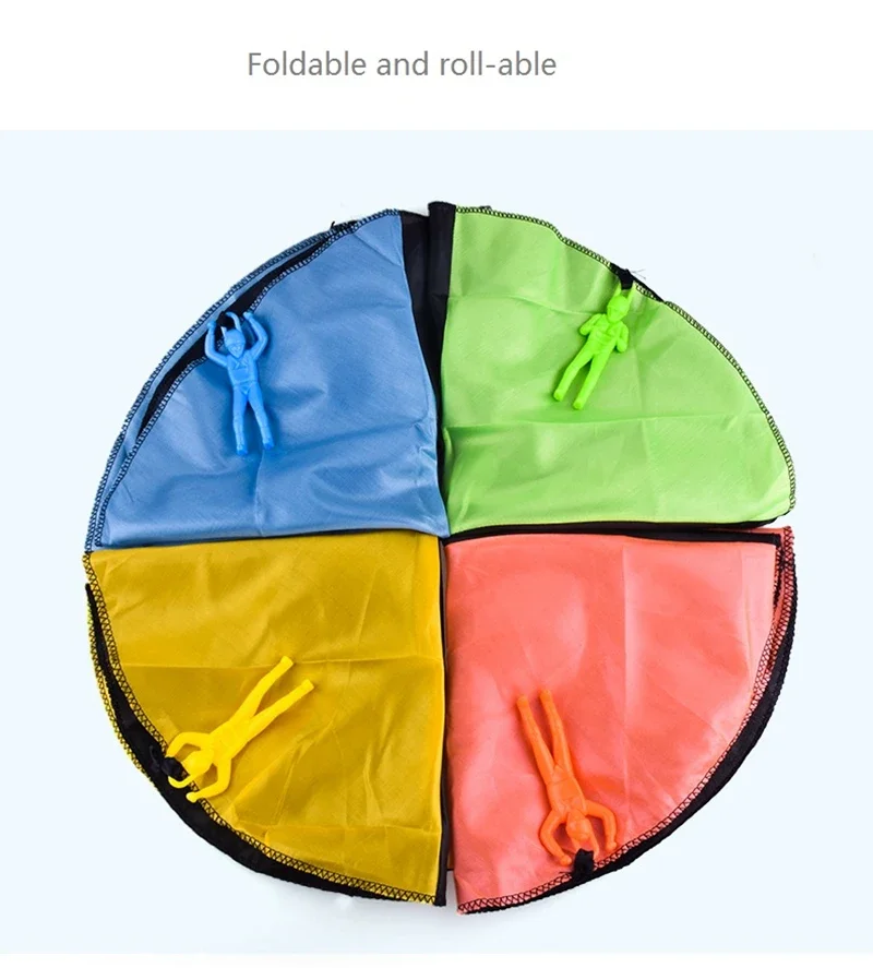 Kinder-Fallschirmspielzeug für den Außenbereich, handgeworftes Sportspielset für Jungen mit Soldaten, ideal für sensorische Spielgeschenke