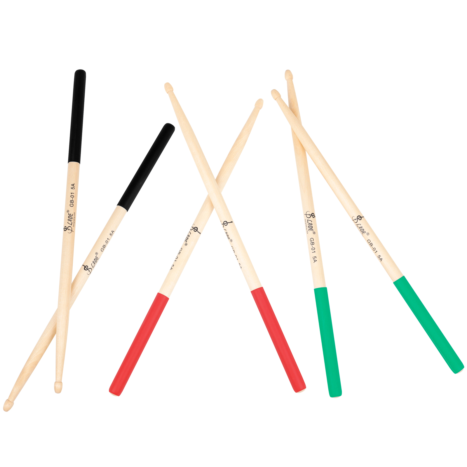 Slade 1 Paar 5a Ahorn Drumsticks profession elles Holz Percussion Zubehör 5 Farben Drum Mallets Musik instrumenten teile