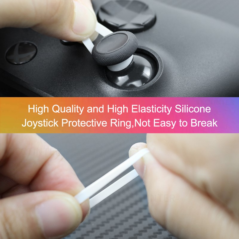 Anel de Borracha Joystick de Proteção Elástica Anel de Borracha para PS5 PS4 Steam Deck Rocker Tampa de Anel de Silicone para Rock Ally Game Console 8Pcs