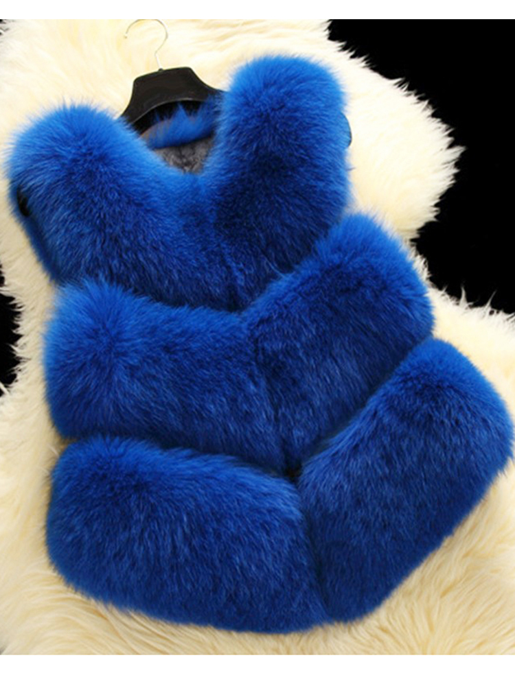 ZADORIN 3XL Herfst Winter Dikke Warme Faux Vossenbont Vest Vrouwen Hoge Kwaliteit Mode V-hals Korte Bontjas Vrouwelijke Bont Vest