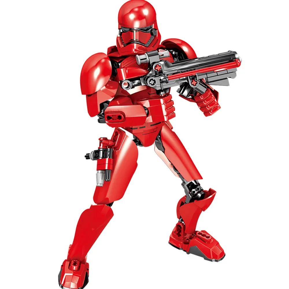 Figura de construcción de guerras espaciales Stormtrooper Darth Vader Rey Kyle Ren Luke Skywalker figura juguetes bloque de construcción Compatible con Lego
