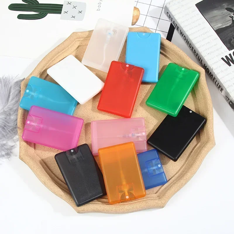 New 20ml Portable Card Refillable Hand Sanitizer Alcohol Bottles Mini Card Spray Bottle Travel Sub-bottling Cosmetics Press