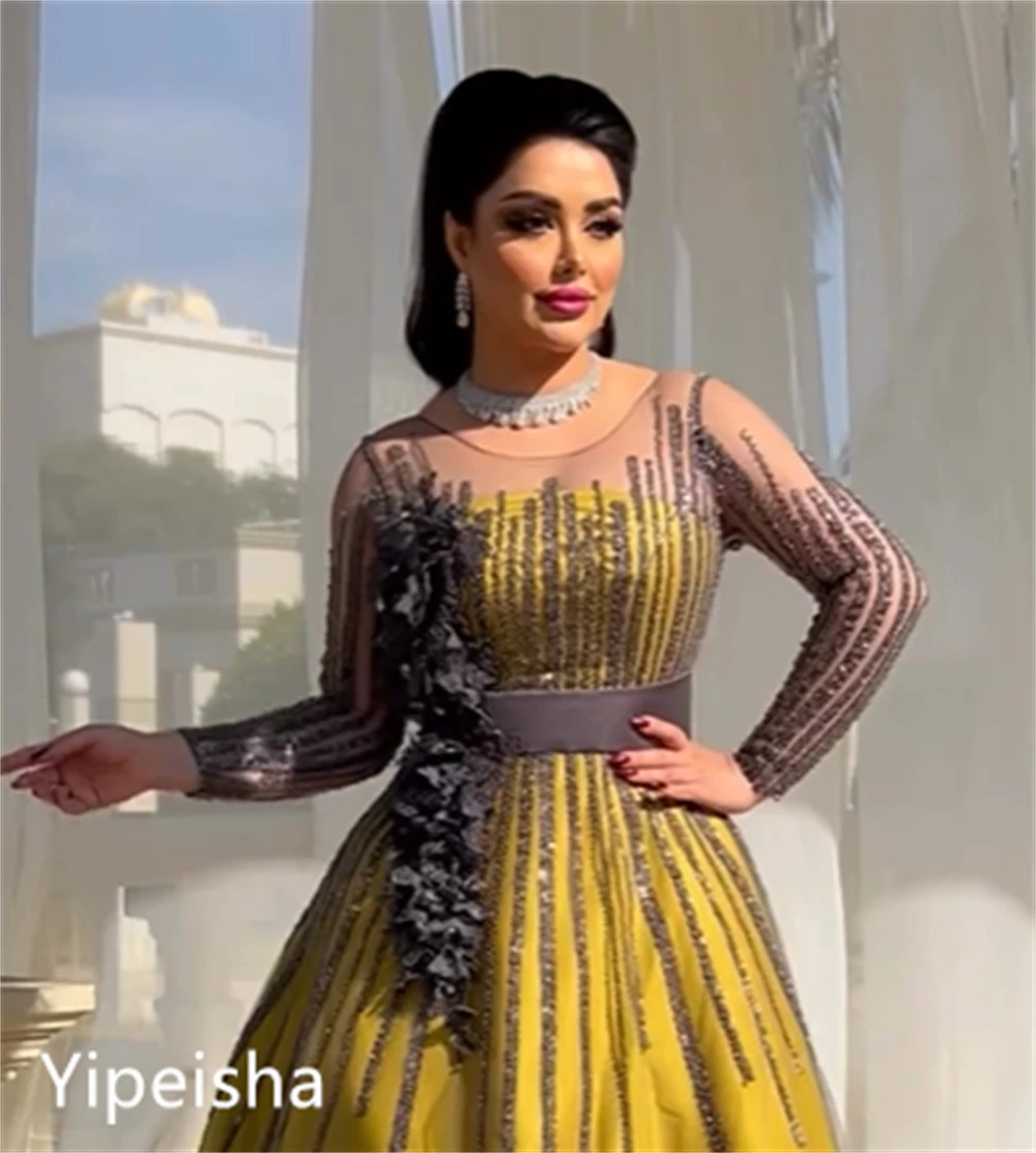 Customized s Beading Applique Wedding Party Ball Gown O-Neck Bespoke Occasion  Long Dresses