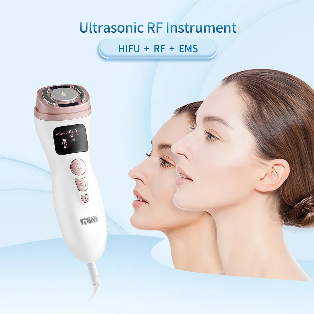 미니 HIFU 기계 초음파 RF EMS HIFU 얼굴 리프팅 피부 강화 장치 얼굴 턱 목 눈 주름 방지 마사지 가정용