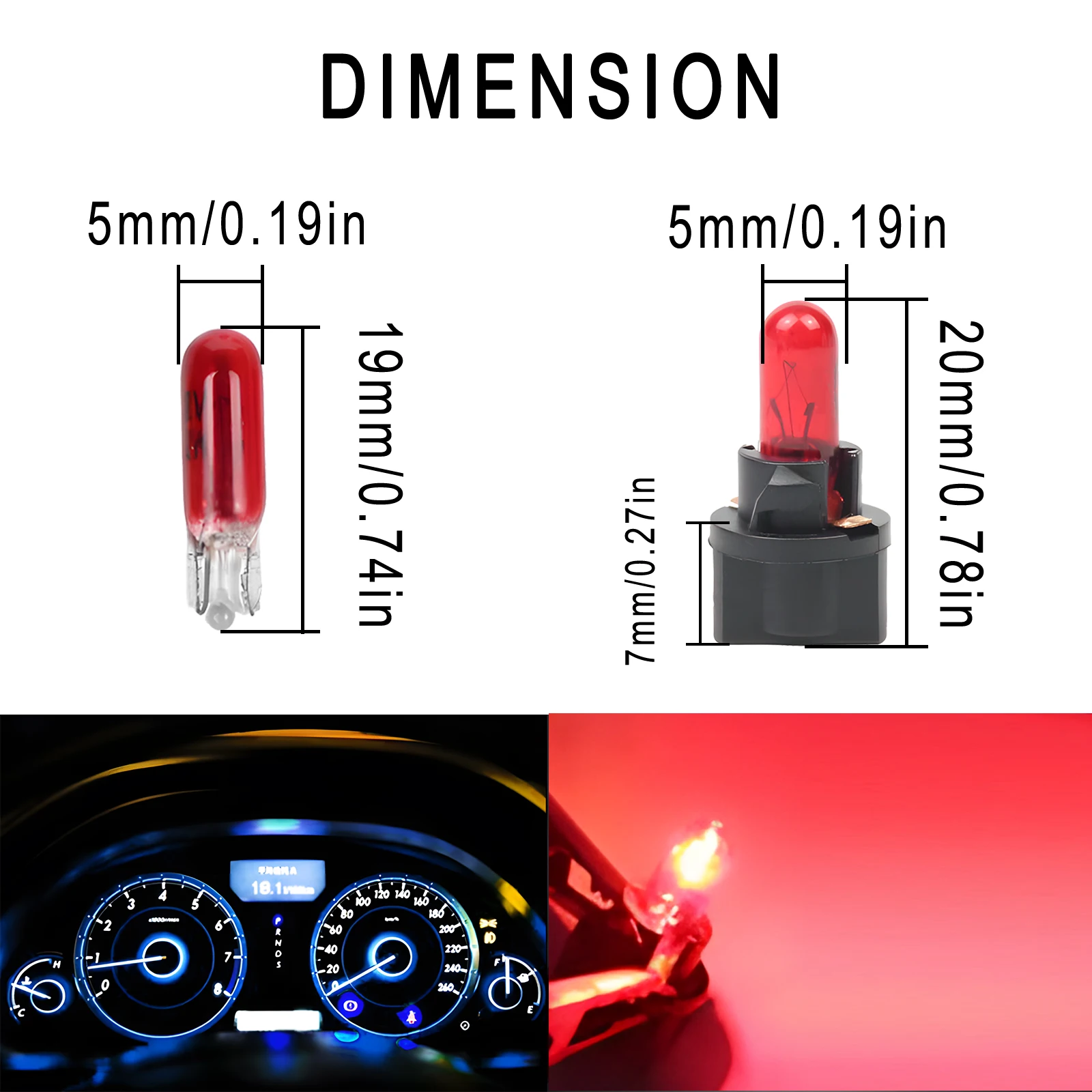 5 Pz T5 SMD LED Auto Luce Automobili Diodo Emettitore di Luce Strumento Calibro Cruscotto Lampadine Auto Interni Indicatore Lampada