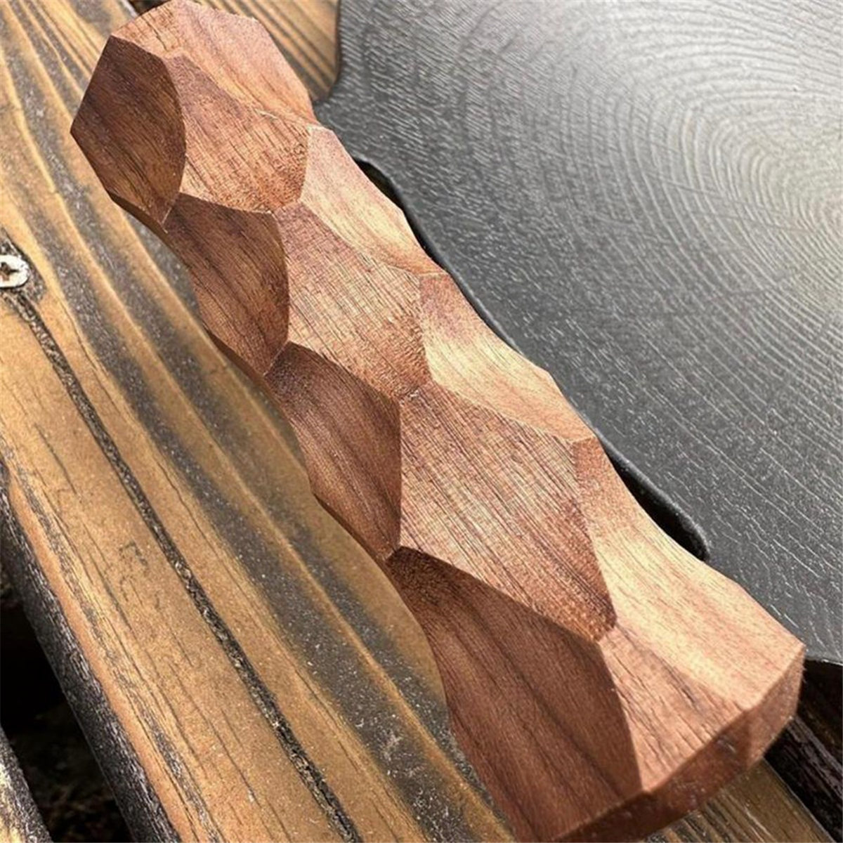 BABQ Wooden BBQ Pan Handle Anti Scald Heat Resistant Insulated Grip Replacement for Outdoor Camping Sauce Grill Pan Griddle