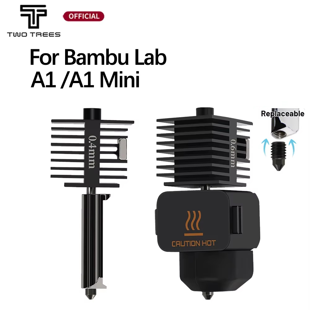 ホットエンドキット Bambulab A1 ミニノズル Bambulab A1 ホットエンド 3D プリンタノズルキット 0.4/0.6/0.8 ミリメートル高速ホットエンドアセンブリ