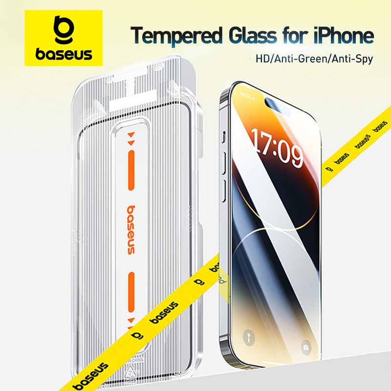 Baseus Displayschutzfolie für iPhone 15 14 13 Pro Max Corning Glass Anti Spy Vollgehärteter Glasschutz für iPhone 15 Pro Plus