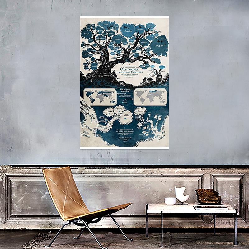 家の装飾のための世界の地図,100x70cm,オリジナル,不織布,クリエイティブなポスターとプリント