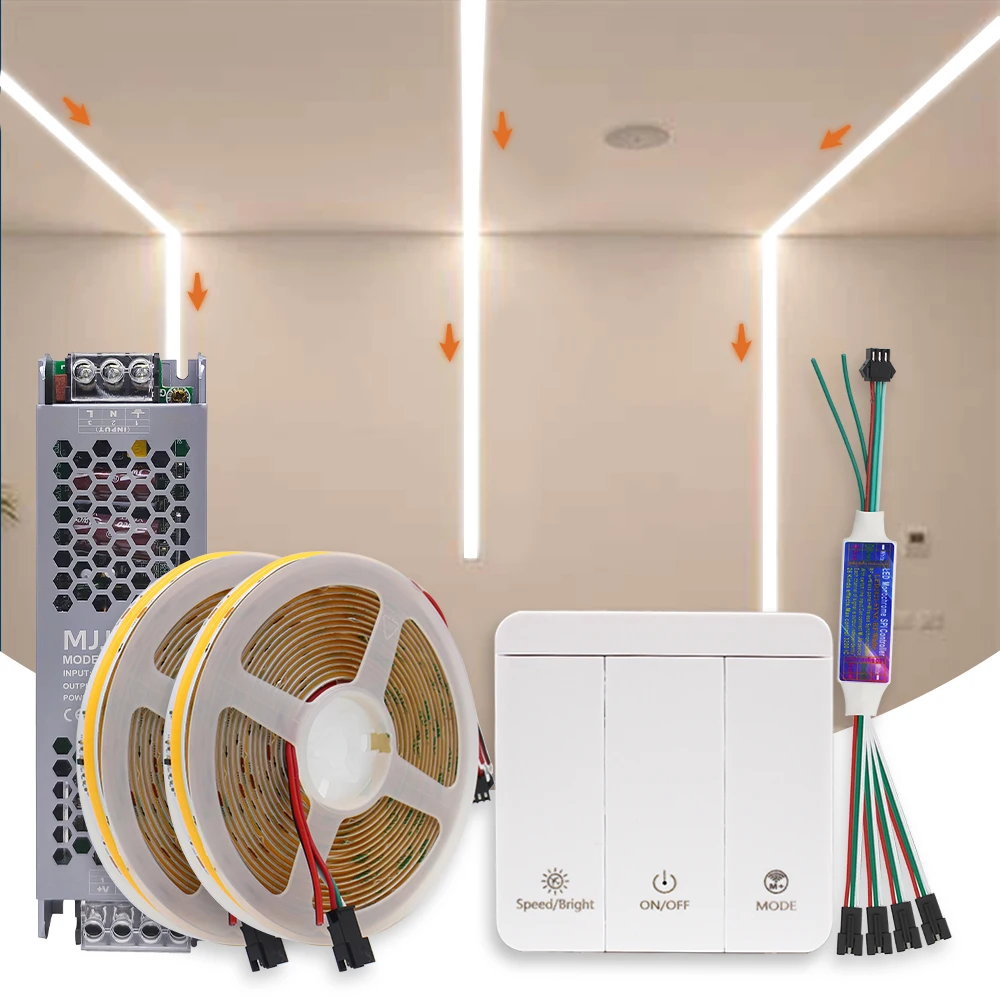Tira de luces Led de agua corriente WS2811 COB 24V 10M 15M 20M blanco frío cálido secuencial carrera de caballos cinta de luz Led con Control remoto de sincronización