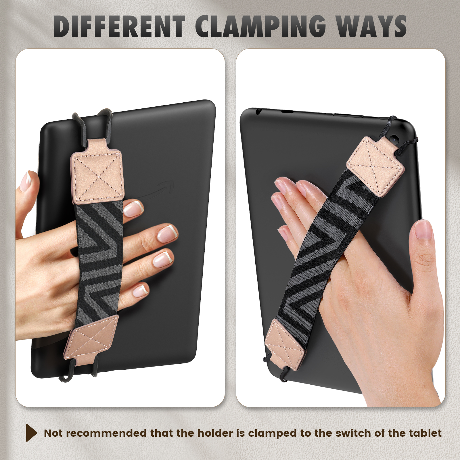 Hand-Strap for 9-11 Inch Tablet for iPad/iPad Pro/iPad Air/Kindle Fire HD/Samsung High-elasticity Lightweight Finger Grip Holder