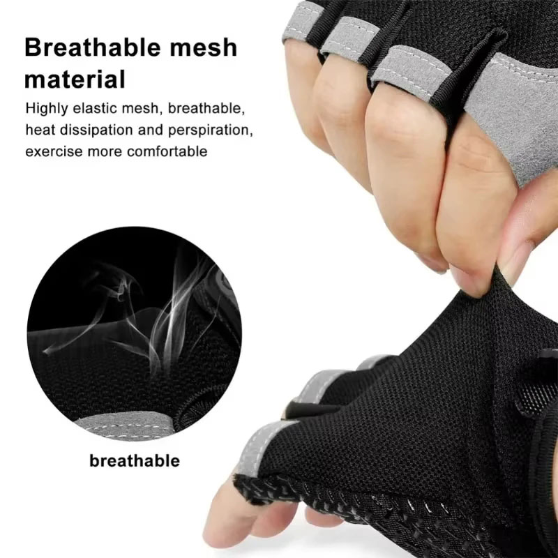 Nuovi guanti da ciclismo Guanti sportivi da esterno antiscivolo e ammortizzanti Protezione solare estiva Guanti senza dita elastici