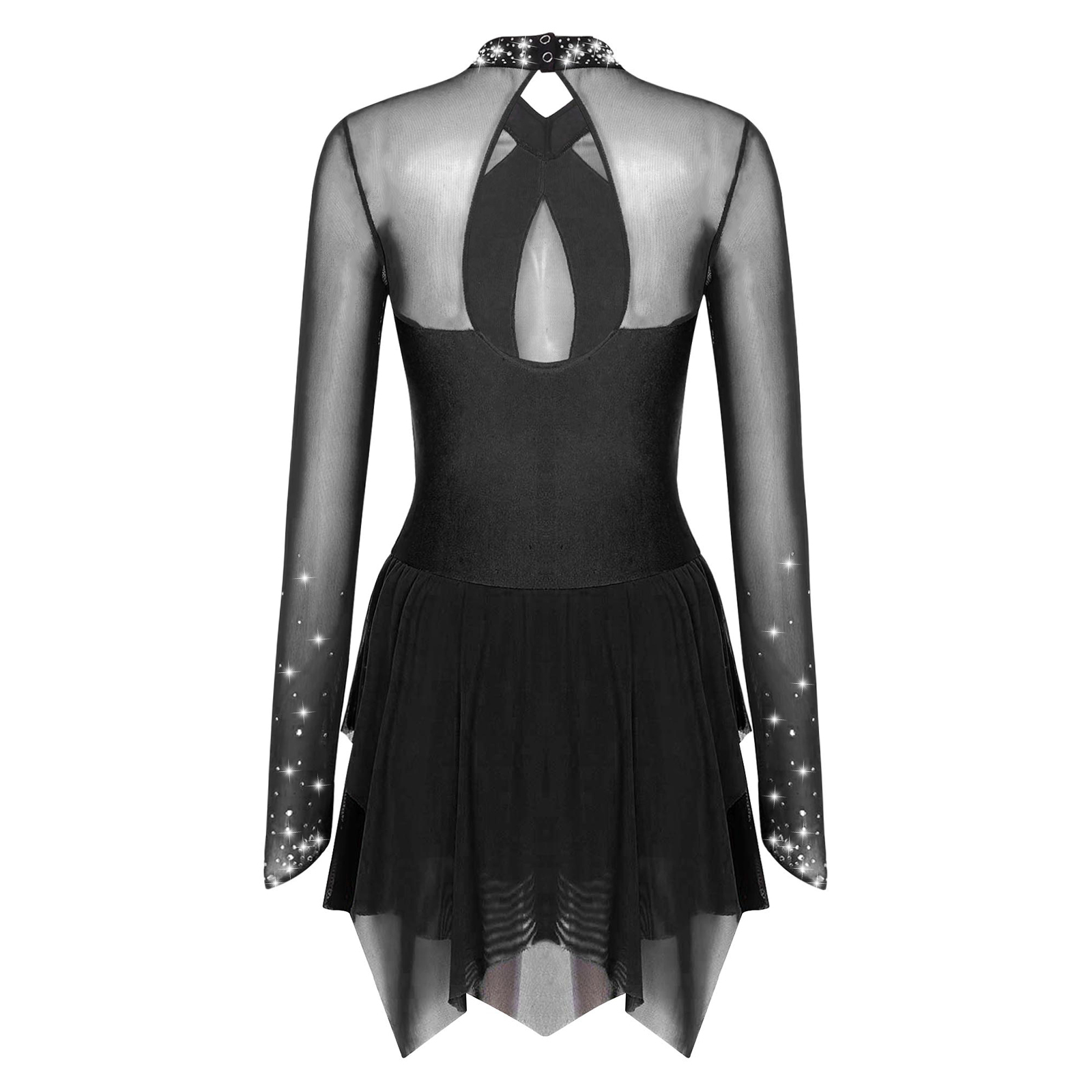 ผู้หญิง METALLIC ยิมนาสติก Leotards ชุดจังหวะยิมนาสติกบอดี้สูท Rhinestones โยคะสเก็ต Jumpsuit บัลเล่ต์ Leotard