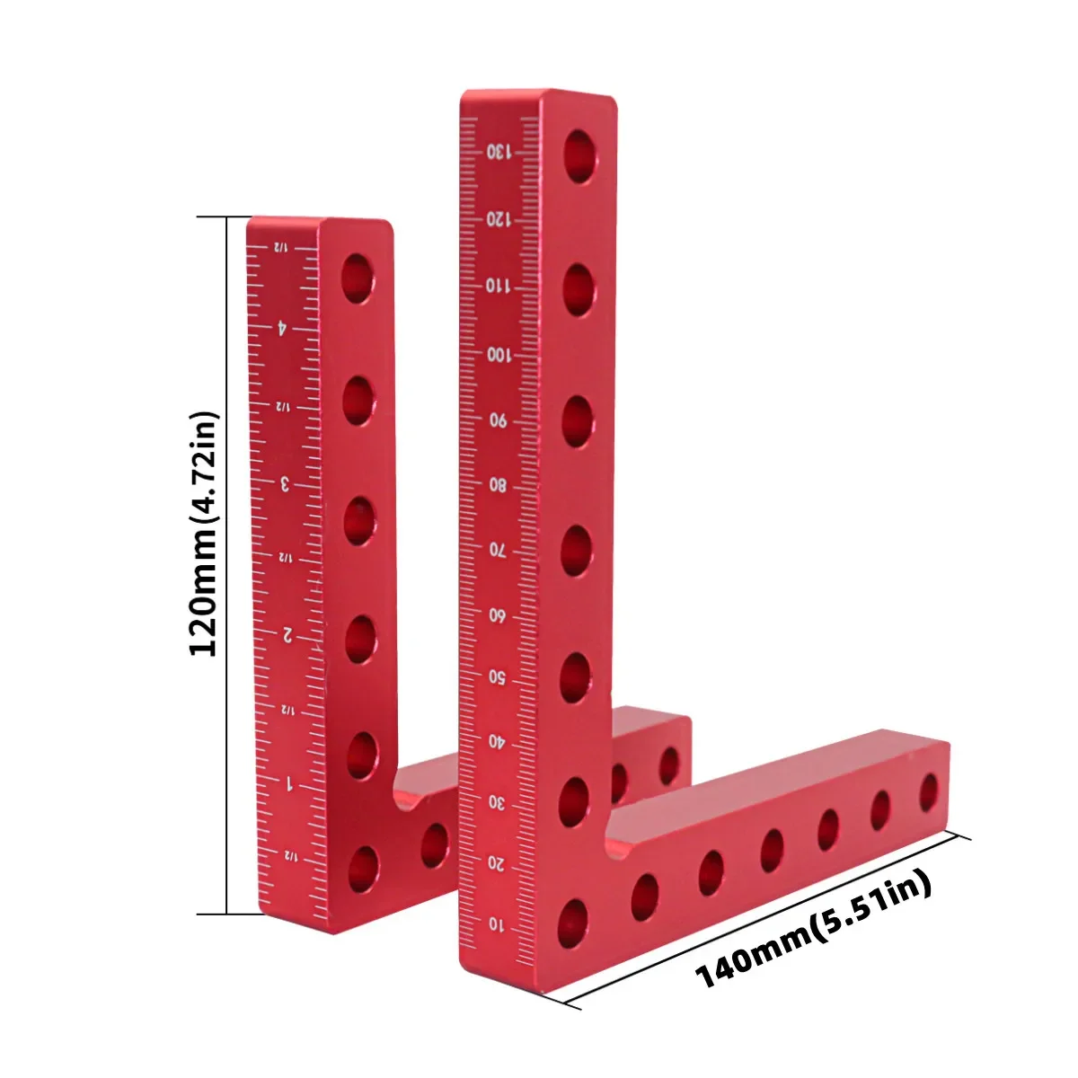 Clip di fissaggio ad angolo retto da 120/140 mm Clip di fissaggio per pannello di posizionamento per dispositivo ausiliario a forma di L da 90 gradi Strumento di serraggio per la lavorazione del legno