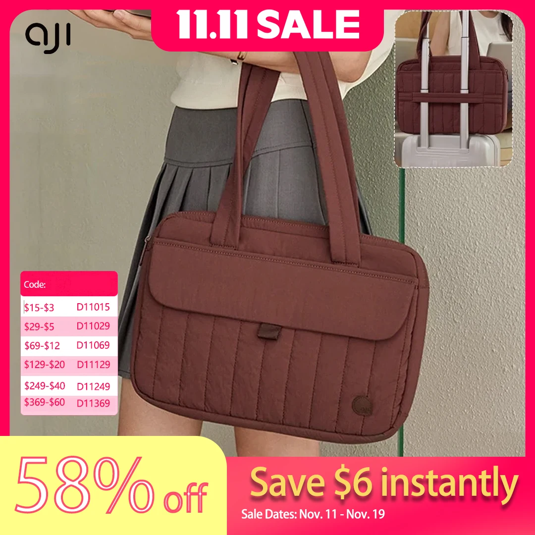 Borsa per laptop AJI 14 16 pollici Custodia per notebook da ufficio Uomo Donna Pendolarismo Borsa da lavoro Valigetta antiurto Borsa per laptop per studenti