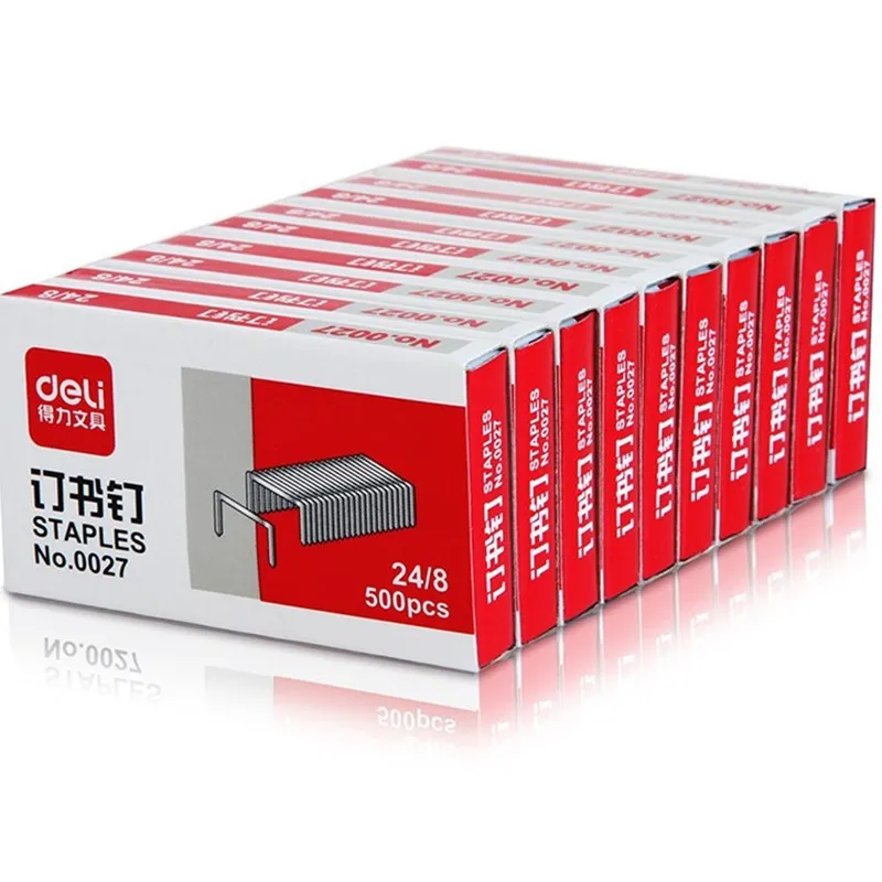 500 Cái/hộp Deli 24/8 Nặng Kim Bấm Liên Kết 50 Tờ Bấm Kim Trường Văn Phòng Cung Cấp Sinh Viên Văn Phòng Phẩm Công Cụ Kinh Doanh