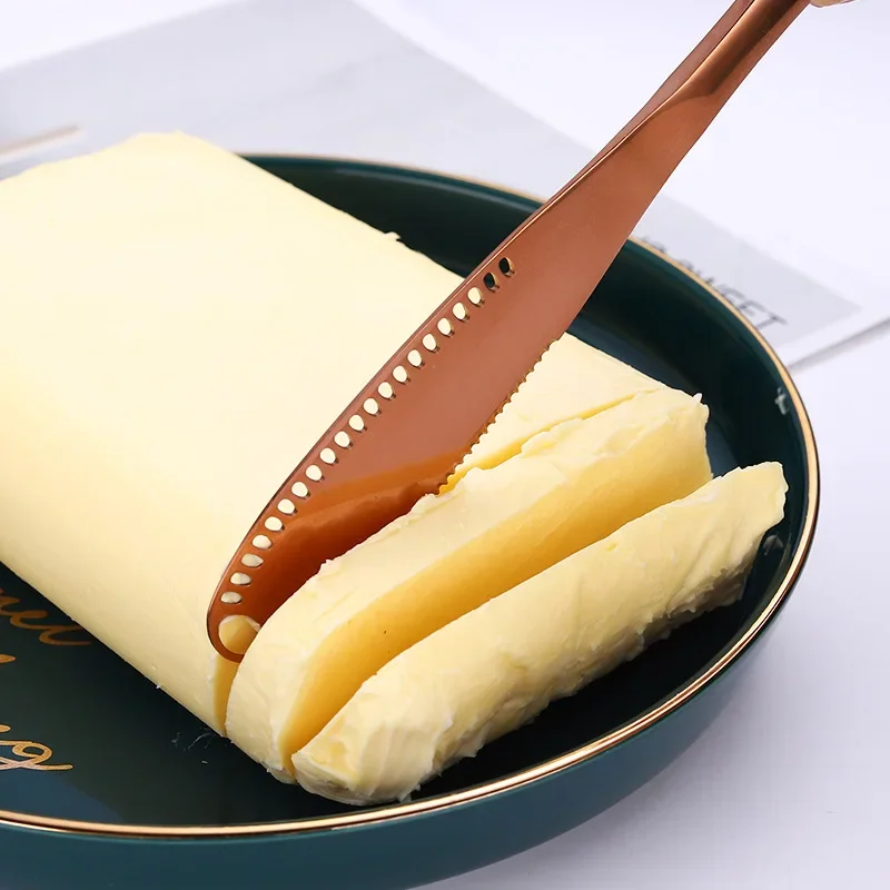 มีดเนยหลุมชีสมีดขนมหวานสแตนเลส Jam มีดช้อนส้อม Toast เช็ดครีมขนมปังเครื่องตัดชีสเครื่องมือห้องครัว