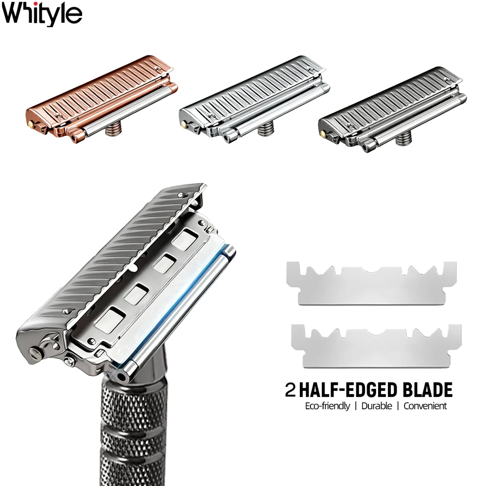 Whityle 22T-H Glide PRO 5.0 Universal Safety Razor Head Super Roller Shaver Double Half Blade Shaving Shave Head M5 Thread