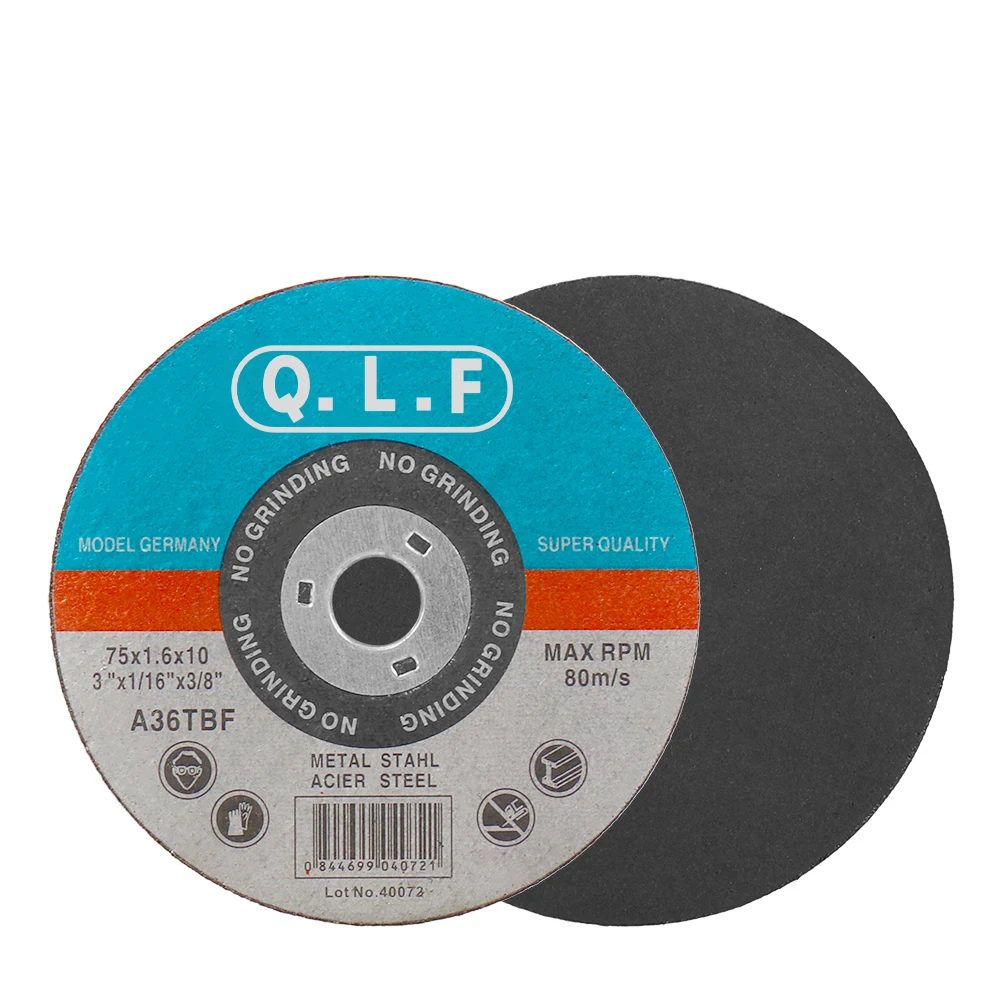 Hoja de sierra Circular de resina de 75mm, Mini disco de corte, amoladora angular, muela de 1,6mm de espesor para sierra rotativa de corte de madera y Metal, 10 Uds.