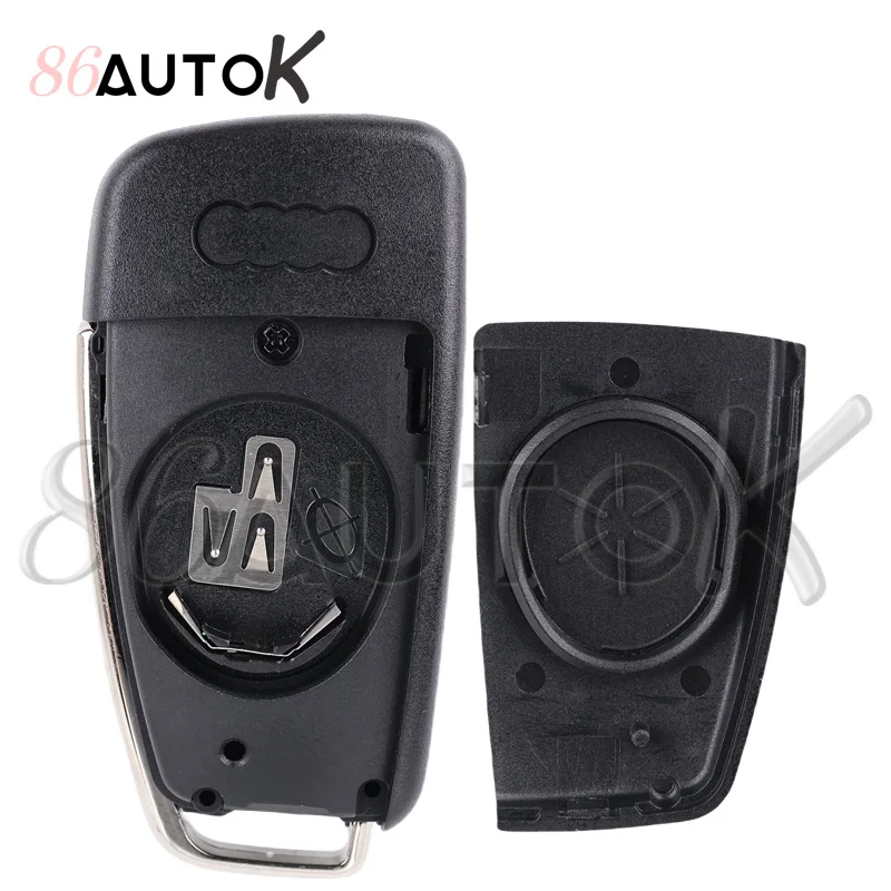 Для Audi Q7 B7 Q3 A3 TT A2 A8 A6 A6L A4 S5 C5 C6 B6 Сменный корпус дистанционного ключа откидного ключа, складной чехол для ключа автомобиля, 3 кнопки