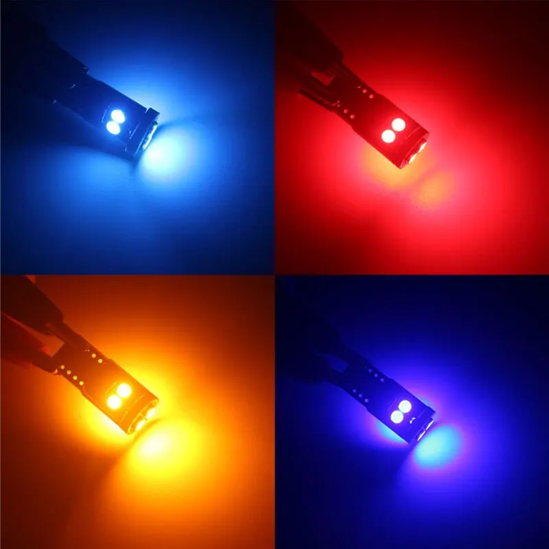 Feux de stationnement de voiture LED super lumineux, ampoules latérales de virage automatiques, Canbus, pas de courageux, T10, W5W, 3030, 6smd, WY5W, 10 pièces