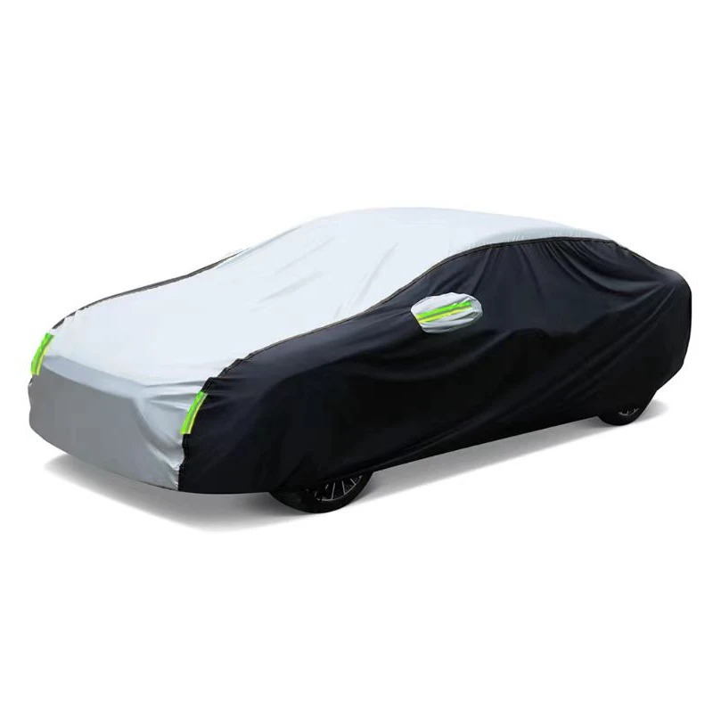Parasol de doble Color para Exterior de coche, protección a prueba de polvo con tiras reflectantes, Universal para Hatchback Sedan SUV