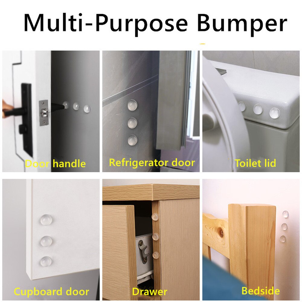 100pcs 8 มม.x 2 มม.ซิลิโคนเม็ดประตูสติกเกอร์โปร่งใส Anti Bump ซิลิโคน CUSHIONING Anti SLIP MAT