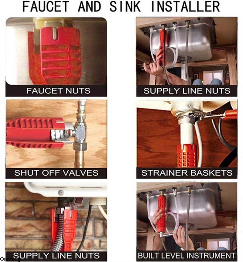 Гаечный ключ 8 в 1 для монтажный ключ и радиатора, противоскользящий