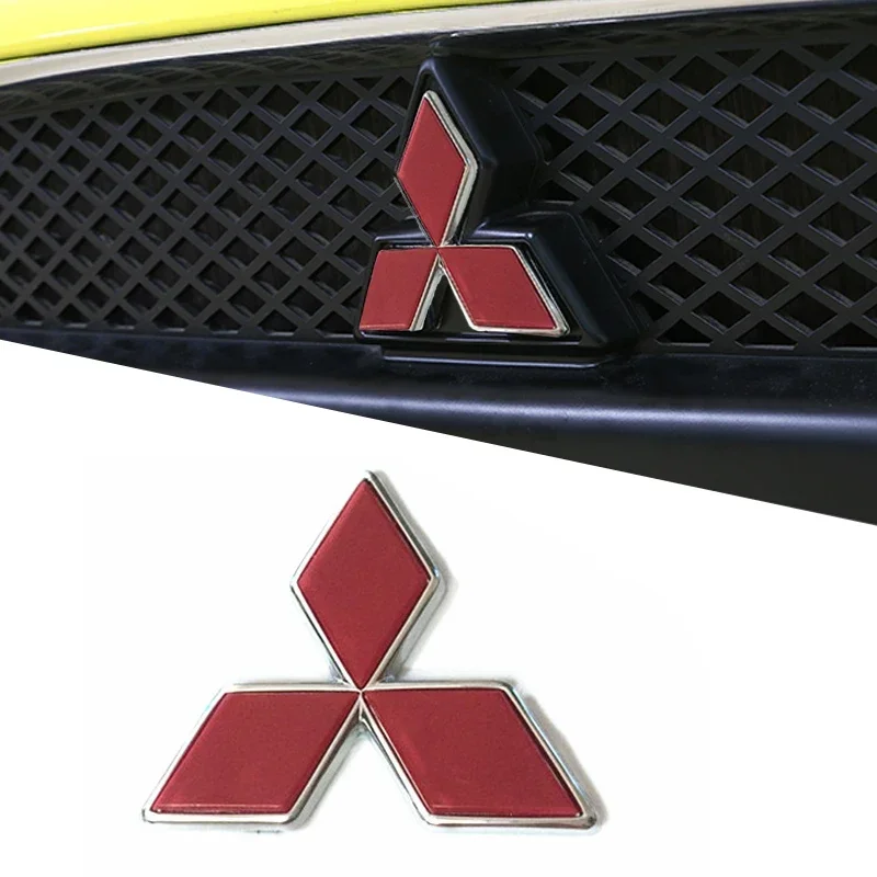 Emblema de rejilla de insignia delantera y trasera de coche ABS para Mitsubishi Ralliart Lancer ASX Colt Pajero Outlander Eclipse Delica EVO Grandis Colt
