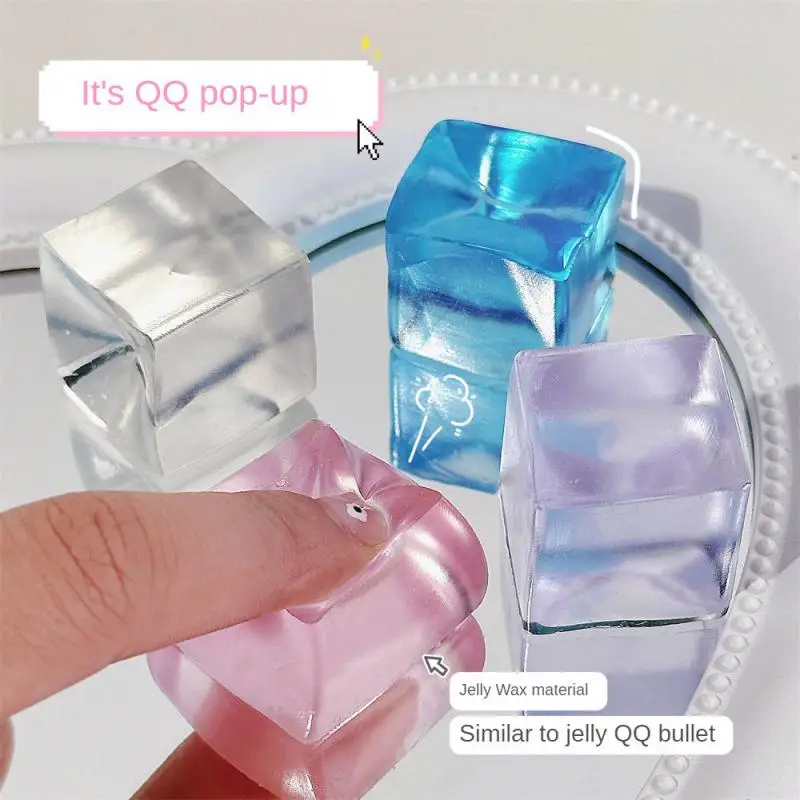 ใหม่ Fidget ของเล่น Mini Squishy ของเล่น Mochi Ice Block Anti-Stress Ball Kawaii โปร่งใส Cat Paw ปลาความเครียดบีบของเล่น