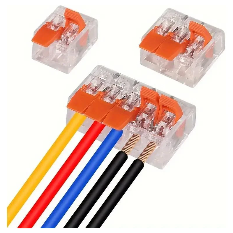 30 ชิ้น Quick ตัวเชื่อมต่อสายไฟ 30 1 In และ Out Fast สายไฟฟ้า Clamp Kit Connector Terminal 30 ชิ้นสีส้ม Combinat