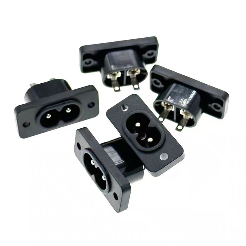 Toma de corriente macho C8, enchufe hembra C7, conector eléctrico integrado, 35mm x 15mm, CA 2,5a, 5A, 250v
