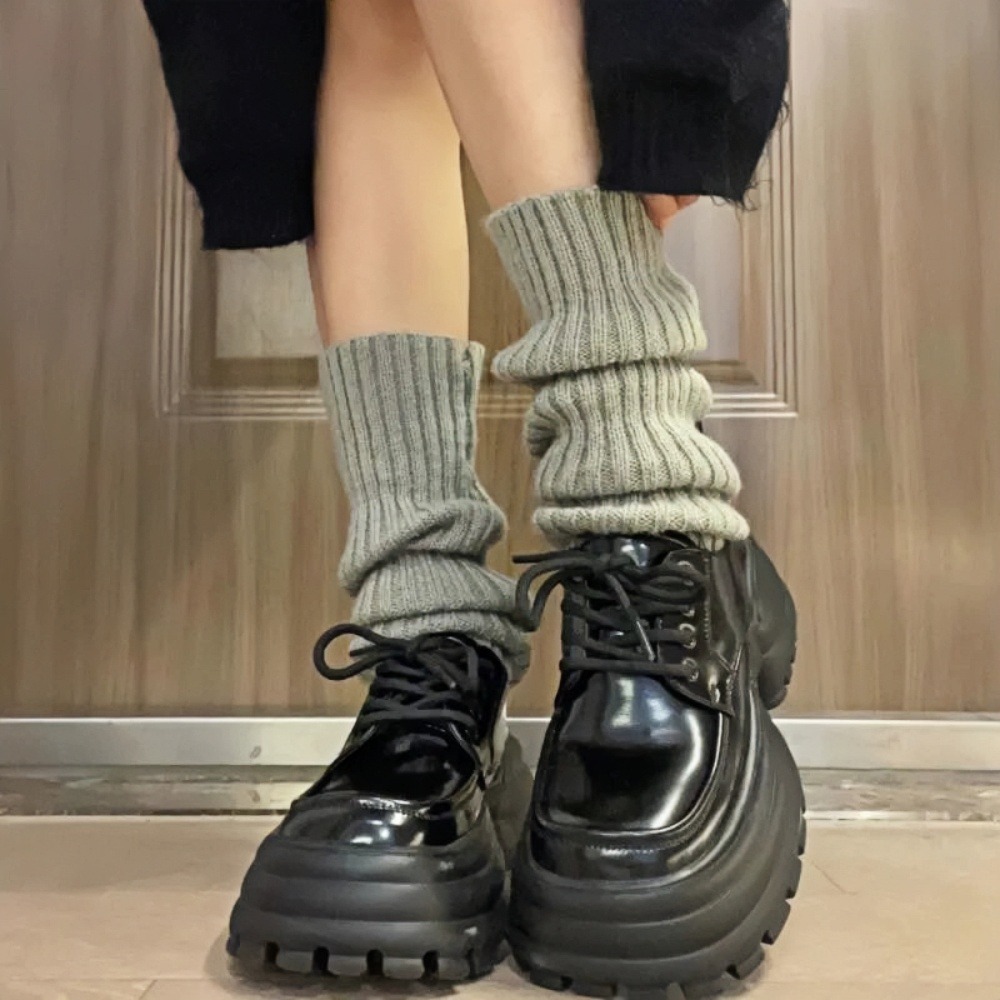 1/3 paia di calzini in peluche Lolita a tubo medio da donna, calzini protettivi per le gambe caldi autunnali e invernali, calzini spessi Lolita resistenti al freddo