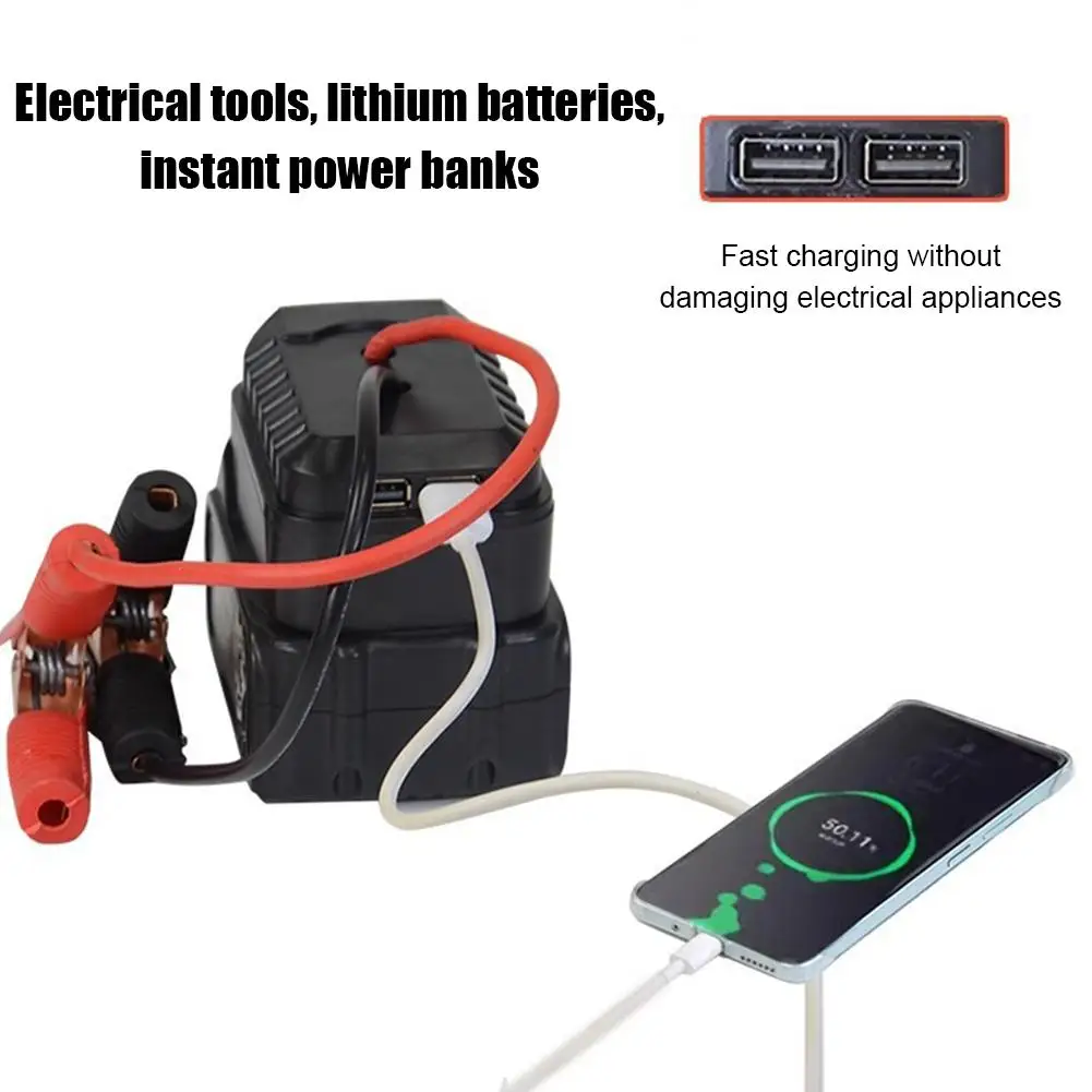Igniter Jump Starter for Makita Lithium Battery Booster Cable Adapter Emergency Power Converter With Clip Car Emergency Starter