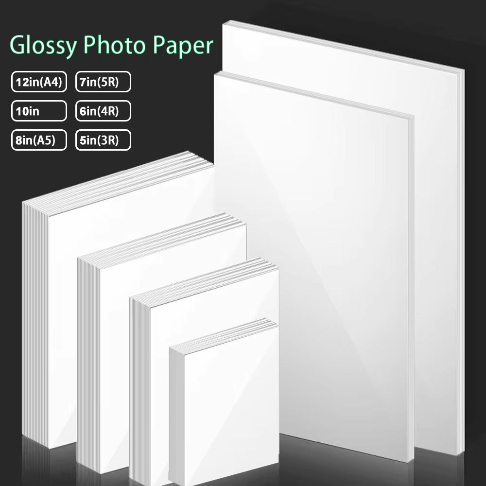 High Quality 5/6/7/8/10/12 Inch Glossy Photo Paper High Gloss Quick Dry for for Canon Epson HP Inkjet Printer