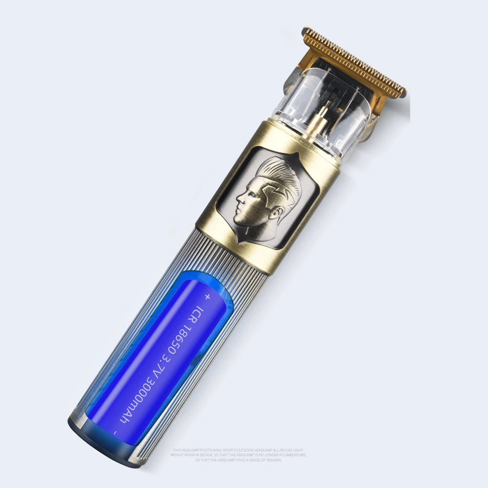 빈티지 머리 깎기 USB 충전 머리 절단기 전기 머리 트리머 휴대용 면도기 전문 이발사 남자 친구 선물