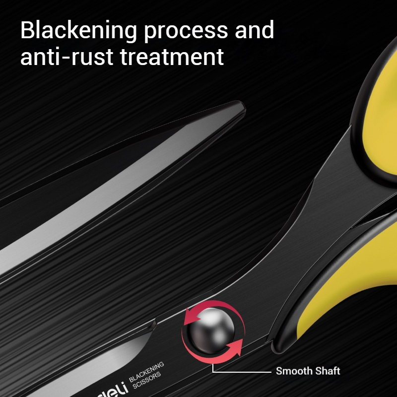 Forbici antiaderenti Deli in acciaio inossidabile, cancelleria in lega, materiale scolastico, ufficio, studente, fai da te, artigianato manuale, 184 mm