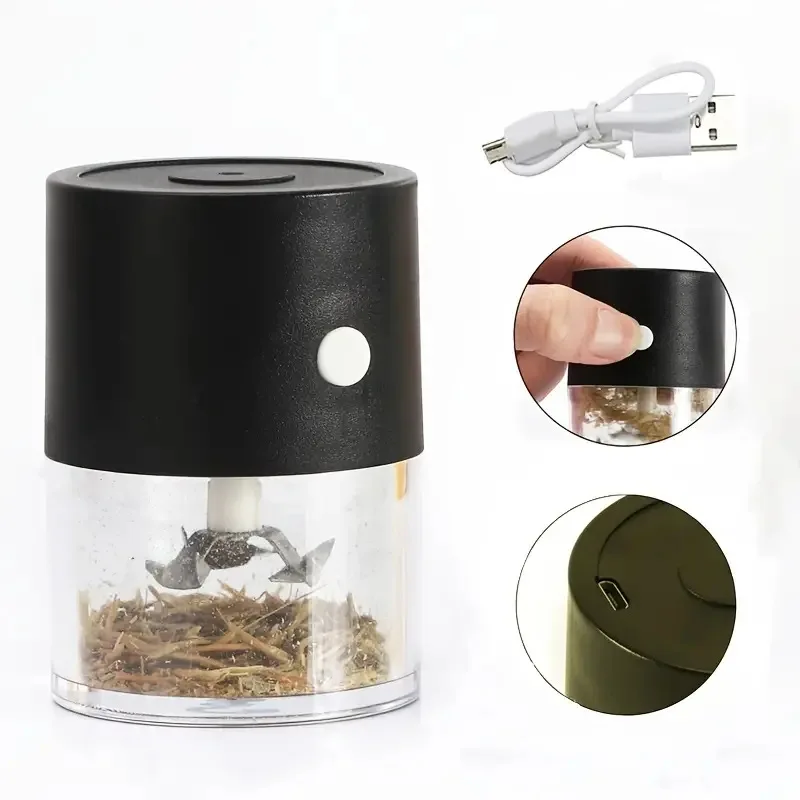 Molinillos de hierba con carga USB, trituradora de tabaco, molinillo de hierbas eléctrico, accesorios para fumar recargables, herramientas de cocina para el hogar