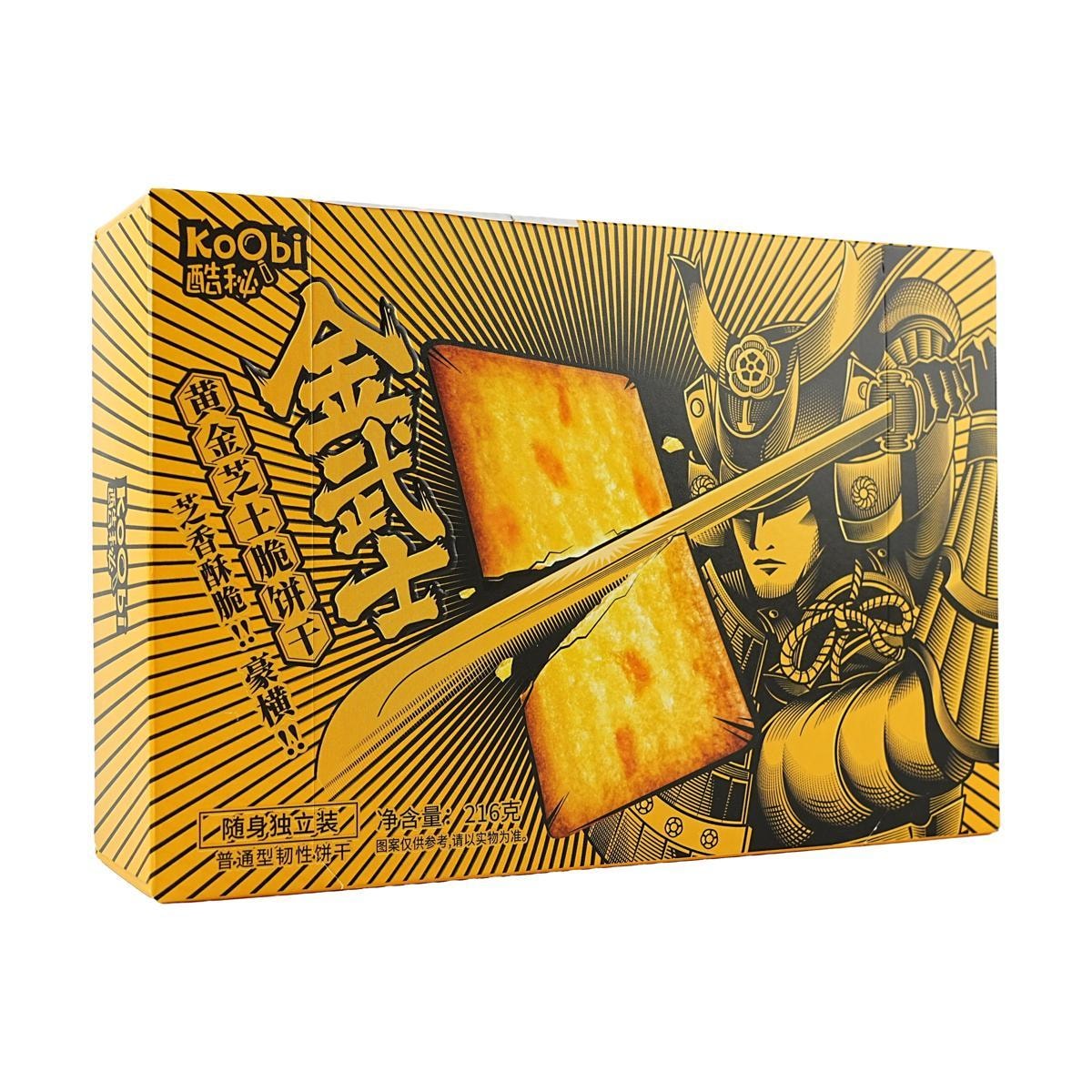 [5Packs] Koobi Cheese Crisp Cookies , Golden Samurai Rock Grilled , 7.62 oz*5Packs