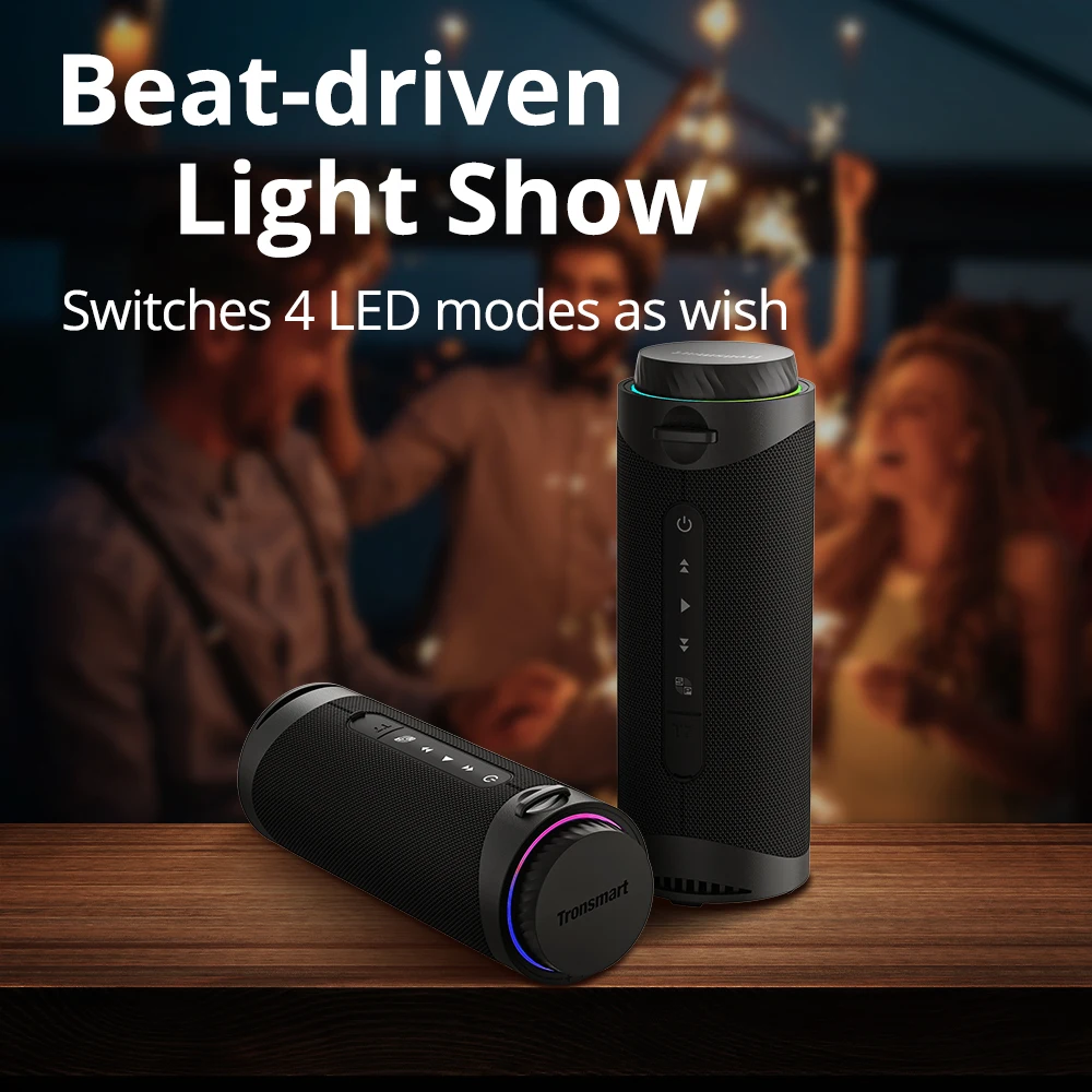 Tronsmart T7 Loa Bluetooth Với Âm Thanh Vòm 360 Độ, Bluetooth 5.3, Chế Độ Đèn LED, thật Không Dây Âm Thanh Stereo, Ứng Dụng
