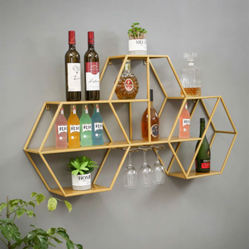 Minimalist ische Gold Weinhalter hängen Schrank Wohnzimmer Display Wein regal Flasche Lagerung Phantasie Esta nte Para Vino Bar Möbel