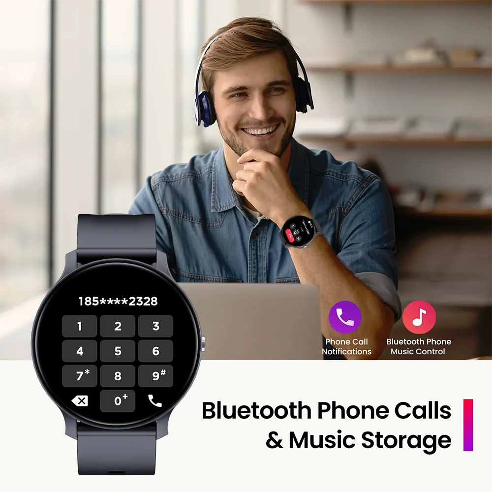 Laxasfit-男性と女性のためのBluetoothスマートウォッチ,音声通話,メッセージ通知,心拍数モニター,IP68, Android,iOS,新規