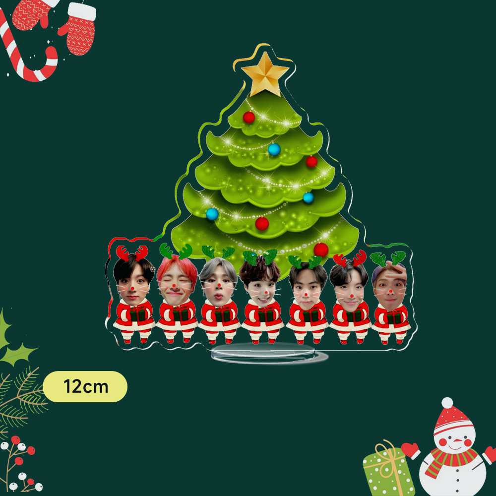 新しいメリークリスマスアクリル Kpop アイドルスタンディカスタマイズフィギュアスタンダー楽しいギフトアクセサリーマーチデスク装飾