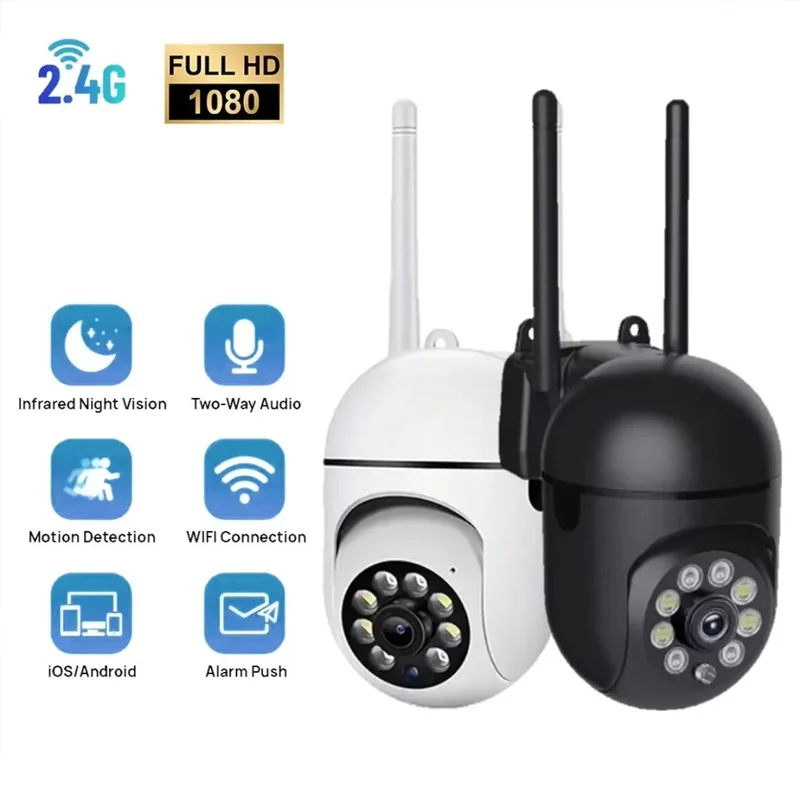 2MP Drahtlose Sicherheitsüberwachung PTZ Kamera Wifi IP Outdoor 5X Zoom Kameras AI Human Tracking Zwei-wege Audio HD Nacht Farbe Cam