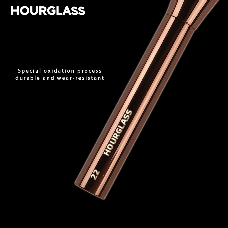 HOURGLASS-brochas para base líquida en ángulo, brocha para crema y base, brocha para colorete, herramienta de maquillaje para Base-022